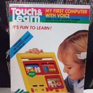 Vintage Playtime Touch & Learn My First Computer Colors Shapes Numbers